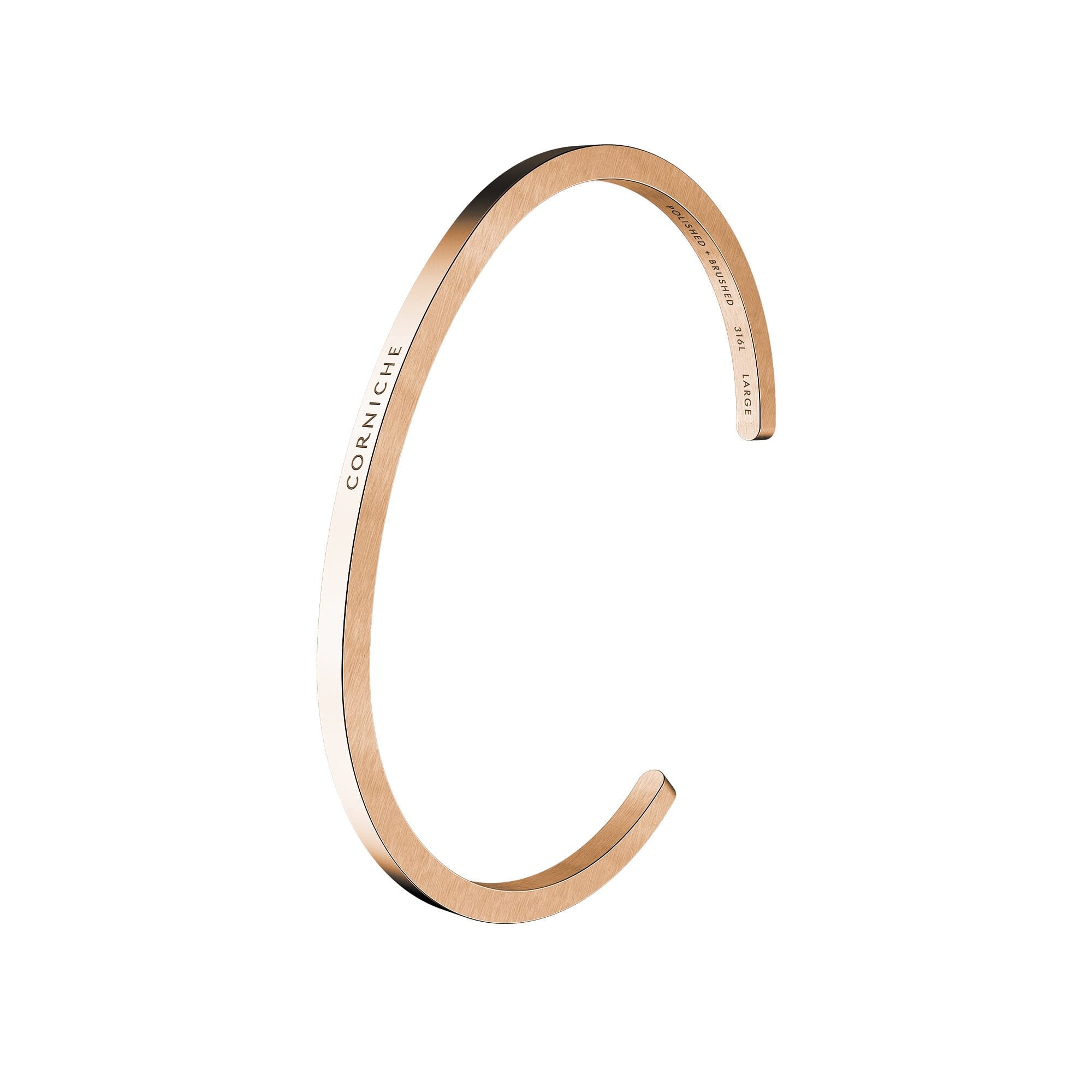 voorbeeld Een effectief Puur Corniche heren armband - Rosé Goud Staal | €60,00 | Excluso