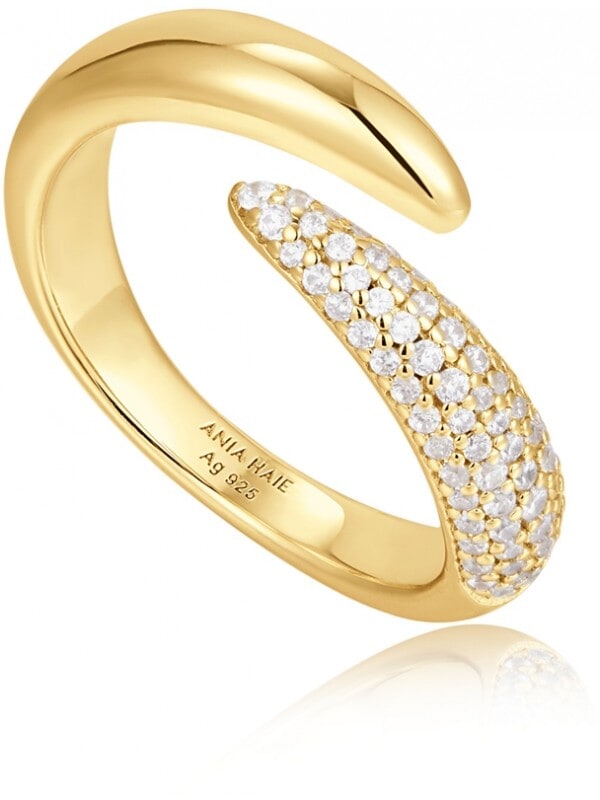 Ania Haie AH R053-02G Polished Punk Dames Ring - Minimalistische ring