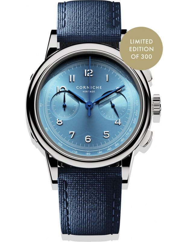 Corniche Heritage Chronograph - Bluebird - Limited Edition 300 stuks